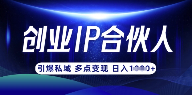云帆·创业ip合伙人打造3.0，从0到1教你做网创，实现月入过W-旺铺专家