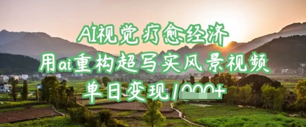 AI视觉疗愈经济：用ai重构超写实风景视频，单日变现多张-旺铺专家