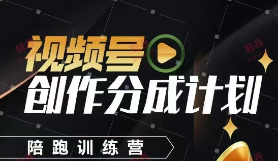 视频号创作分成计划陪跑训练营，手把手教会你如何制作视频，细水长流型项目-旺铺专家