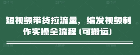 短视频带货拉流量，编发视频制作实操全流程(可搬运)-旺铺专家
