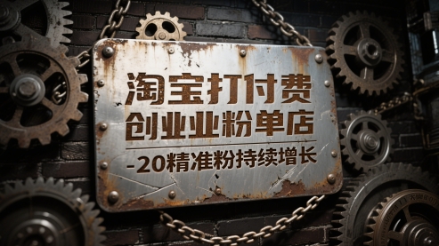 淘宝打付费创业粉单店每天稳定10-20精准粉持续增长-旺铺专家